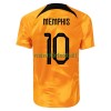 Maillot de Supporter Pays-Bas Memphis 10 Domicile Coupe du Monde 2022 Pour Homme